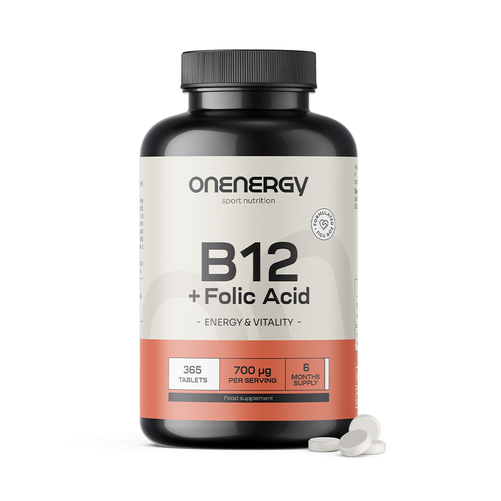 Витамин В12 + фолиева киселина, 365 таблетки - OnEnergy.bg