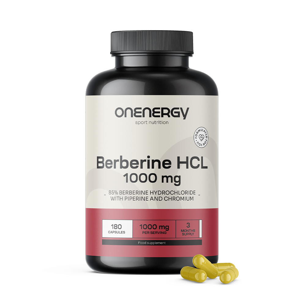 Берберин HCL 1000 мг - с пиперин и хром, 180 капсули - OnEnergy.bg