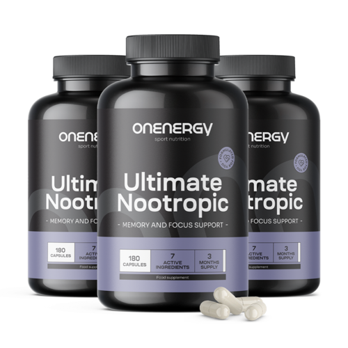 3x Ultimate Nootropic – комплекс за подкрепа на когнитивната функция, общо 540 капсули
