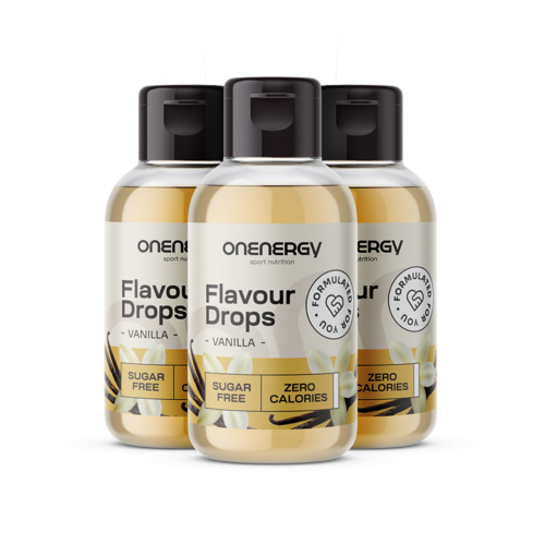 3x Flavour Drops капки с подсладител – ванилия, общо 150 мл
