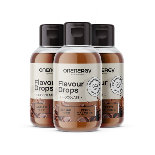 3x Flavour Drops капки с подсладител – шоколад, общо 150 мл