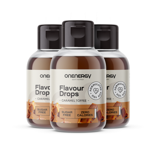 3x Flavour Drops капки с подсладител – тофи карамел, общо 150 мл